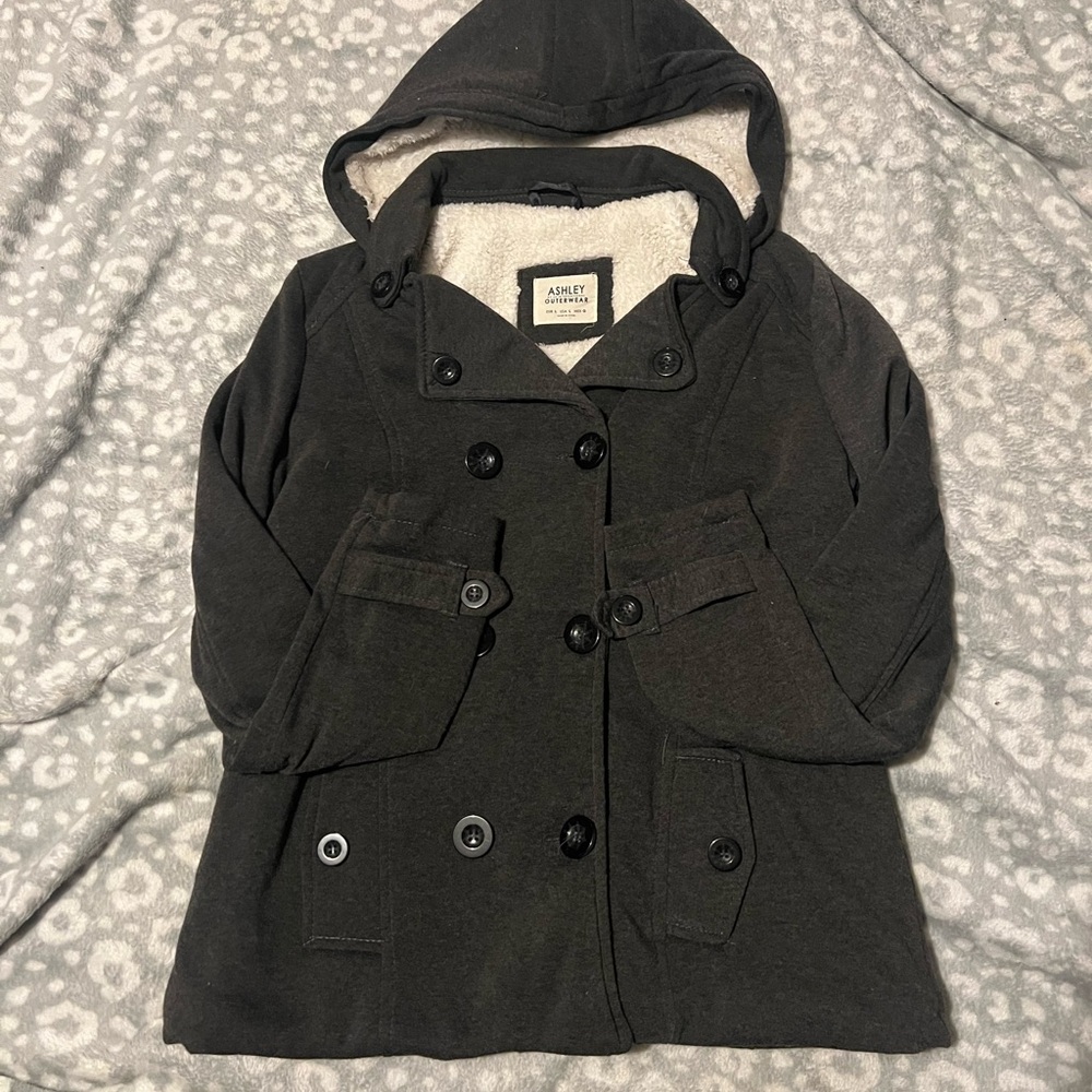 Ashley By 26 International Kids Charcoal Pea Coat